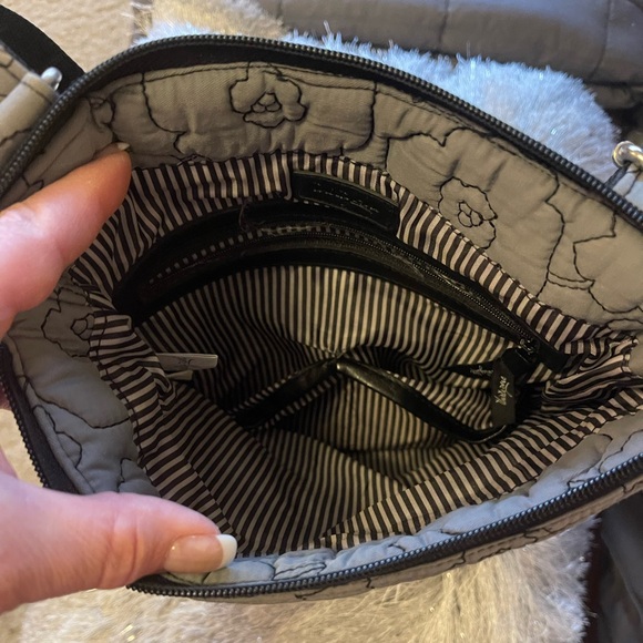 thirty-one Gray Structured Floral Bag - Picture 2 of 5